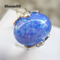 ราคา BloomHD โอปอลแหวนธรรมชาติโอปอลที่มีสีสันแสงพลอยเงินวงแหวนเครื่องประดับหรูหราสำหรับผู้หญิงอร่อยพรรคของขวัญ (16026520208)