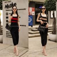 ราคา เดรสไหมพรมสายเดี่ยว ทูโทน VSHOP (17448388275)