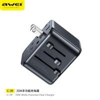 ราคา Awei C 39 PD35W กานสากลที่ชาร์จความเร็วสูงโหมดหลายพอร์ตพร้อมปลั๊ก AUS อังกฤษสหรัฐสหภาพยุโรปสำหรับการเดินทาง (21205252936)