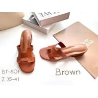 ราคา รองเท้าแตะผู้หญิง รองเท้าลำลองผู้หญิง หน้าHermes แบรนด์Niwa Shoes รุ่น BT 504ส้นสูง 1 นิ้วค่ะ (16137941968)