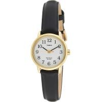 ราคา Timex Womens T20433 Easy Reader Gold Tone and Black Leather Watch (20128585015)
