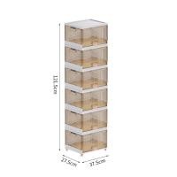 ราคา JJT กล่องรองเท้าแบบหนากล่องรองเท้าแบบพับได้กล่องเก็บของพับได้ตู้รองเท้าใสแบบลิ้นชักตู้รองเท้าพลาสติกกันฝุ่นอเนกประสงค์ (21140414721)