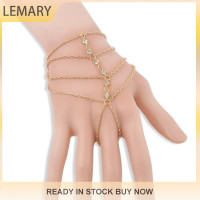 ราคา Lemary สายรัดแหวนใส่นิ้วทาสหลากสีทองกำไลข้อมือแบบห้อยโซ่หลายห่วงโซ่ที่มีชื่อเสียง (20833270528)