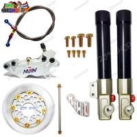 ราคา ชุด โช๊คหน้า STAGE6 ใส่ WAVE ปั๊ม 4 pot NS จานดิส ขาคาลิปเปอร์ น๊อตทอง สายถัก WAVE110 125 WAVE125i NEW 4 239 SHOP (624036863)