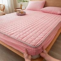 ราคา Muji ผ้าปูที่นอนเตียงแบบพอดีลายตาข่ายกันน้ำ30ซม ผ้าคลุมฟูกผ้าคลุมที่นอนซักได้ผ้าปูที่นอนซักได้ปลอกหมอนขนาดเดียว Super Single ควีน คิงไซส์ (19909388348)