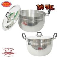 ราคา หม้อข้าวตราจระเข้ หม้อข้าวอลูมิเนียม หม้อหูดำ หม้อข้าว หม้อ อลูมิเนียม เกรด AAA ตราจระเข้ ขนาด 16 45 ซม (16388458566)