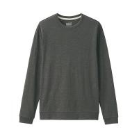 ราคา MUJI MUJI Mens Uneven Cotton Thread Tianzhu Long sleeved T shirt (19998377190)