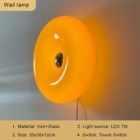 ราคา โคมไฟติดผนังทรงกลมไฟติดผนัง LED ที่ทันสมัยแบบโคมไฟผนังนอร์ดิกสวิตช์สัมผัสสำหรับห้องนั่งเล่นข้างเตียงนอน (20820128308)