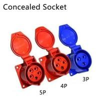 ราคา 16A 32A 3P 4P 5P IP44 Waterproof Male Female Electrical Connector Power Connecting Industrial Plug Socket 380V High Power (20605128728)