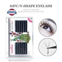 ราคา ขนตาต่อถาวร ขนตาปลอม ขนตาตัววาย ขนตาถาวร ขนตาวาย Y Shape Lash Extension Mink Volume Individual Eyelash Professional Natural Soft False Eye lash Y Lash Crul For Eyelash extension Ready To Ship พร้อมส่ง