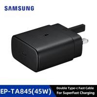 ราคา Samsung Super Fast Charger Adapter Original 45 W PD Charger EP TA845เครื่องชาร์จ USB C ถึง USB C 5A สำหรับ Galaxy A91 A90 A71 A70 S10 S20 S21 S22 S22 Ultra หมายเหตุ20 10 (17211664948)