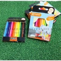 ราคา Elephant Coloured Pencils ตราช้าง ดินสอสีแท่งสั้น ยาว12 สี (17888467030)