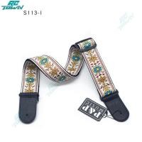 ราคา 100 ของแท้ เข็มขัดปักสายคล้องกีต้าร์ที่คาดผ้าแจ็คการ์ดปรับระดับได้พร้อมปลายหนังสำหรับเครื่องเล่นดนตรีกีต้าร์พื้นบ้านเบสอะคูสติกไฟฟ้า (20771200674)