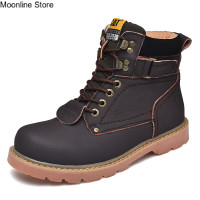 ราคา Moonline Store Caterpillar รองเท้าบูททำงานสำหรับผู้ชายและผู้หญิงCaterpillar รองเท้าทำงานหัวนิ่มหนังแท้รองเท้าใส่เครื่องมือสำหรับผู้ชายและผู้หญิงรองเท้ามาร์ตินรองเท้าแมวลำลองหัวสูง (18135597012)
