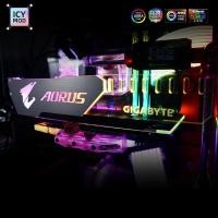 ราคา Acrylic Aluminum GPU Bracket 5V3Pin VGA Holder RGB MSI ROG AORUS A RGB Horizental Video Card Support Metal AURA 12V MOD Custom (11702683679)