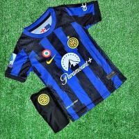 ราคา ชุดบอลเด็กอินเตอร์ มิลาน แขนสั้นรุ่นใหม่ล่าสุด 2023 2024 เสื้อพร้อมกางเกง (21129610859)