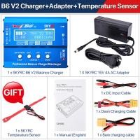 ราคา SKYRC Lipo Charger IMAX B6 EVO B6 V2 B6 Mini B6AC Balance แบตเตอรี่ Charger Discharger พร้อมอะแดปเตอร์อุณหภูมิ Sensor 6A 1 6S (20409424298)