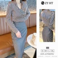 ราคา ZY HT EraVogue S XL เสื้อแฟชั่นผญ เสื้อเชิดหญิง เสื้อทำงานหญิง เสื้อเชิ้ตเกาหลี เสื้อเชิ้ตแขนยาว เสื้อเชิ้ตลายทาง เสื้อเชิ้ตผ้าซาติน 4400 (18534261989)