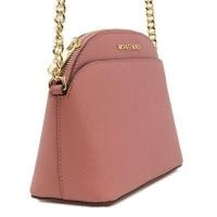 ราคา COD Michael Kors Rose Pink EMMY Scratch Resistant Leather Gold Shell Crossbody Bag (16538364241)