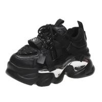 ราคา Womens Chunky Platform Sneakers 2023 Spring Thick Bottom Sports Shoes Woman Black White Trainers Zapatillas De Mujer for Female (20744278904)