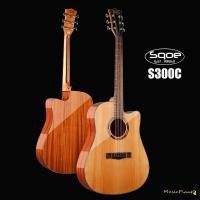 ราคา Sqoe กีตาร์โปร่ง โปร่งไฟฟ้า 41 นิ้ว รุ่น S 300C (18705900327)