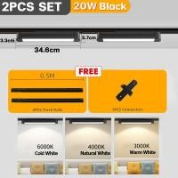 ราคา ไฟแอลอีดีแทร็คไลท์ 220V ไฟติดเพดาน ไฟสปอตแอลอีดี 12 20 30 40W โคมไฟเพดานสำหรับห้องนั่งเล่นห้องครัว ระบบไฟแอลอีดีสำหรับการให้แสงตามเส้นทาง (20795207147)