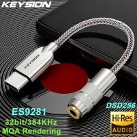 ราคา KEYSION Type C เป็น3 5มม DSD256 MQA เสียงที่มีความละเอียดสูงเครื่องขยายเสียงหูฟัง ES9281 32bit 384กิโลเฮิรตซ์ HiFi USB DAC อะแด็ปเตอร์สำหรับแอนดรอยด์แม็คพีซี (19978481887)