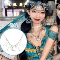 ราคา Spot parcel post Internet Celebrity Same Style Tibet Trip Shoot Jasmine Princess Hair Chain Internet Celebrity Red Jewelry Green Headdress Exotic Photo Hair Accessories (19456880669)