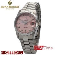 ราคา Sandoz นาฬิกาข้อมือผู้ชาย สายสแตนเลส รุ่น SD89440SS04 สีเงิน หน้าปัดดำ (21322169137)