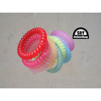 ราคา SRY ยางรัดผมเกลียว 50ชิ้น 2 5ซม มี4สีให้เลือก สีดำ สีใส คละสี แดง ฟ้า ชมพู เขียว ส้ม เหลือง ม่วง ยางรัดผมเกลียว อันเล็ก วงเล็ก ยางมัดผม (17460198379)