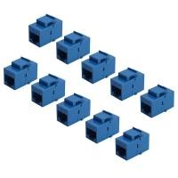 ราคา 10Pcs RJ45 Connector Keystone Jack Cat6 Extension Coupler Ethernet Network LAN Cat 6 Coupler Jacks Extend Adapter (19692286870)