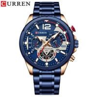 ราคา Curren นาฬิกาข้อมือควอตซ์สำหรับผู้ชายนาฬิกาหรูกันน้ำลึก30เมตรนาฬิกาข้อมือสายเหล็กสแตนเลสนาฬิกาผู้ชาย (20050796896)