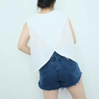 ราคา เสื้อลินินแท้ 100 คอกลมเสื้อป้ายหลังแขนกุด ใส่สบายไม่คับ ด้านหน้าติดกระดุมเปลือกหอยอย่างดี (20521932190)