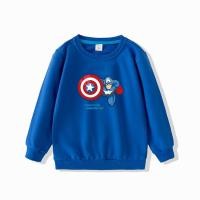 ราคา เสื้อกันหนาว แขนยาว ผ้าฝ้าย ลายการ์ตูนกัปตันอเมริกา สําหรับเด็ก 8 สี EA022 (20781076090)