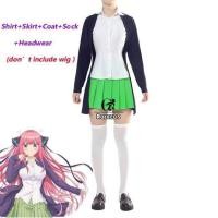 ราคา เครื่องแต่งกายคอสเพลย์ชุดคอสเพลย์อนิเมะ Gotoubun No Hanayome ชุดคอสเพลย์ Ichika Nino Miku Nakano The Quintessential เครื่องแบบนักเรียนหญิง (19719498093)