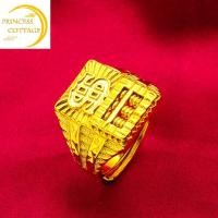 ราคา แหวนทอง1กรัม แหวนลูกคิด ทองคํา 99 99 ทองอิตาลี 18k แหวนไม่ลอกดำ แหวนแฟชั่น แหวนผู้ชาย (21000589903)