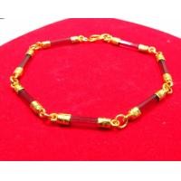ราคา สร้อยข้อมือเงินลายโกเมนสีโกเมนขนาดกำลังดี งานเคลือบพิเศษสวยประณีต ความยาว 7 นิ้ว 17 ซม N1229 (1816740930)