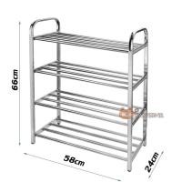 ราคา ชั้นวางรองเท้าสแตนเลส พร้อมส่ง ชั้นวางรองเท้าเลสแท้แข็งแรงไม่โยกเยกไม่เป็นสนิม มี 3 ขนาด 3 4 5ชั้น (19353676817)