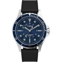 ราคา Timex Mens Navi XL 41mm Analog Quartz Stainless Steel 20 Casual Watch Black Silver Blue (16939077852)