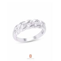 ราคา Jewellista Twist Ring แหวนเงินแท้ เพชร CZ มี 4 สี ทองคำขาว ทอง14k โรสโกลด์ แบล็คโรเดียม (20582224523)