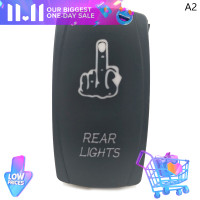 ราคา Lowest price Refreshing DC12 24V สวิทช์โยกกันน้ำ5ขาสำหรับติดท้ายเรือปุ่มกด LED ไฟตัดหมอกด้านหลัง (20427712395)