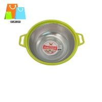 ราคา กะละมังเจาะรู 2หู ขอบพลาสติกสี 28cm กะละมังล้างผักผลไม้ (21384944510)