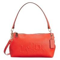 ราคา กระเป๋าถือ COACH แท้ หนังแท้ หนังนิ่ม ลายรถม้า Coach สีสวย มีสายยาว COACH 33521 EMBOSSED HORSE AND CARRIAGE CHARLEY CROSSBODY IN PEBBLE LEATHER (1285826712)