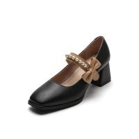 ราคา รองเท้าผู้หญิงราคาพิเศษแบรนด์ดังรองเท้าส้นสูงรองเท้าชั้นเดียวแมทช์ลุคง่ายรองเท้าแมรี่เจนดูดีสำหรับสุภาพสตรีสไตล์ฝรั่งเศสกี่เพ้ารองเท้าหนังเพื่อนเจ้าสาว (20699556624)