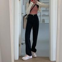 ราคา กางเกงยีนส์ขาม้าสีดำสำหรับผู้หญิงแบบใหม่ฤดูใบไม้ร่วงและฤดูหนาวปี2023กางเกงขายาวทรงกระดิ่งไซส์ใหญ่ใส่แล้วดูผอมเพรียวสูงใส่แล้วดูผอมเพรียวสำหรับสาวอวบ (20894392421)