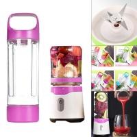 ราคา USB Mini Handheld Portable Blender Fruit Juicer Cup สมูทตี้ผสมพร้อม Dual Cup (15701959242)