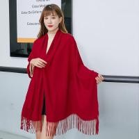 ราคา Hot sell Red scarf female imitation cashmere scarf qiu dong men shawl annual winter warm pure color bright red scarf (19659590802)