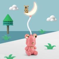 ราคา HANGDIAN จัดส่งฟรี ชาร์จโคมไฟตั้งโต๊ะพับได้การ์ตูน Pelindung Mata การเรียนรู้โคมไฟตั้งโต๊ะทำงานสร้างสรรค์ตุ๊กตาเครื่องตกแต่งหมีรุนแรง (20422382015)