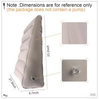 ราคา คลังสินค้าพร้อม 100 ต้นฉบับ หมอนเป่าลมเตียงลิ่มสำหรับพนักพิงการนอนหลับการนั่งอ่านหนังสือและการนอนตั้งตรงหมอนน้ำหนักเบาแบบพกพาสำหรับความสูงของขาหลัง สีเทา (20008483209)