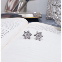 ราคา Snowflake Earrings ต่างหูสโนว์เฟค ต่างหูเกล็ดหิมะ ของขวัญ ต่างหูเงิน ต่างหูเงินแท้ ต่างหูน่ารัก (17162940255)